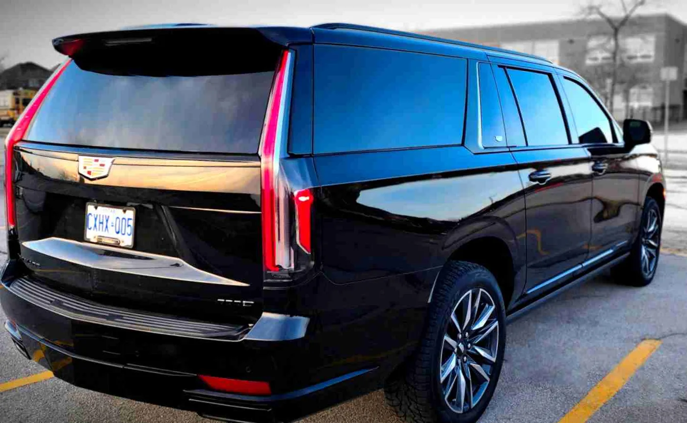 Black luxury SUV in the Kingston Airport Limo fleet